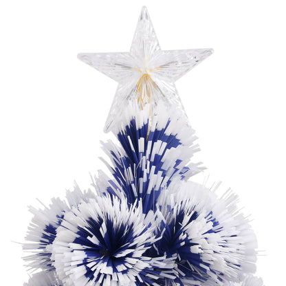 vidaXL Künstlicher Weihnachtsbaum mit Beleuchtung 150 cm Glasfaser