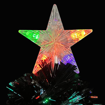 vidaXL Weihnachtsbaum mit LED-Schneeflocken Schwarz 64 cm Fiberoptik