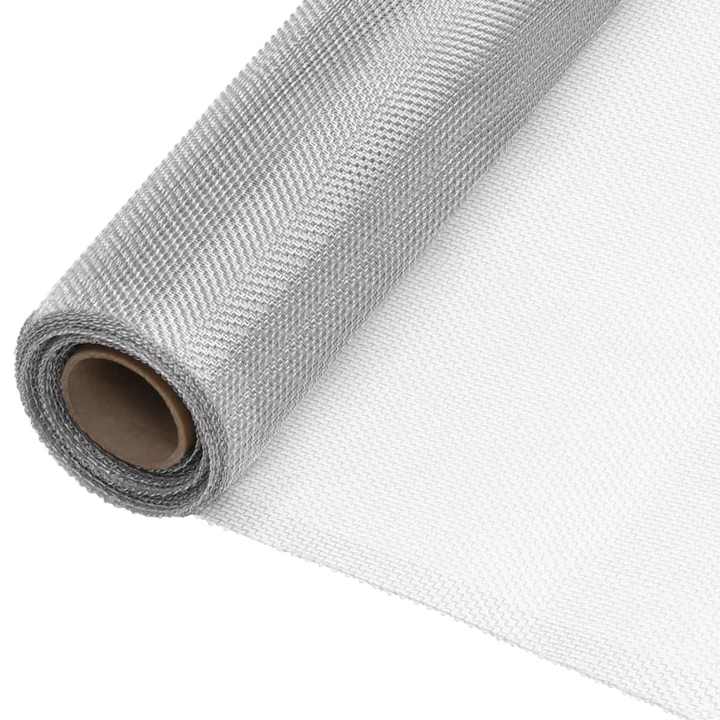 vidaXL Moustiquaire aluminium 112x500 cm argenté