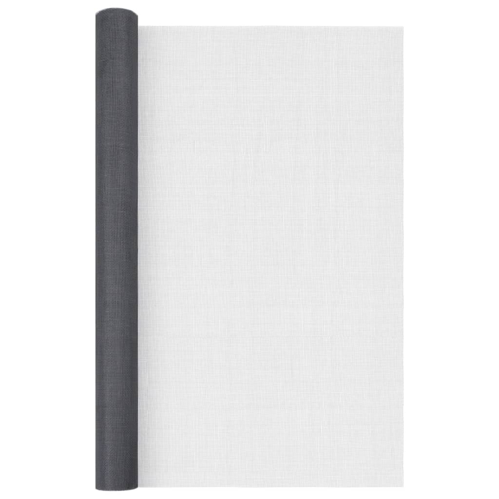 vidaXL Fliegengitter Fiberglas 100x500 cm Grau