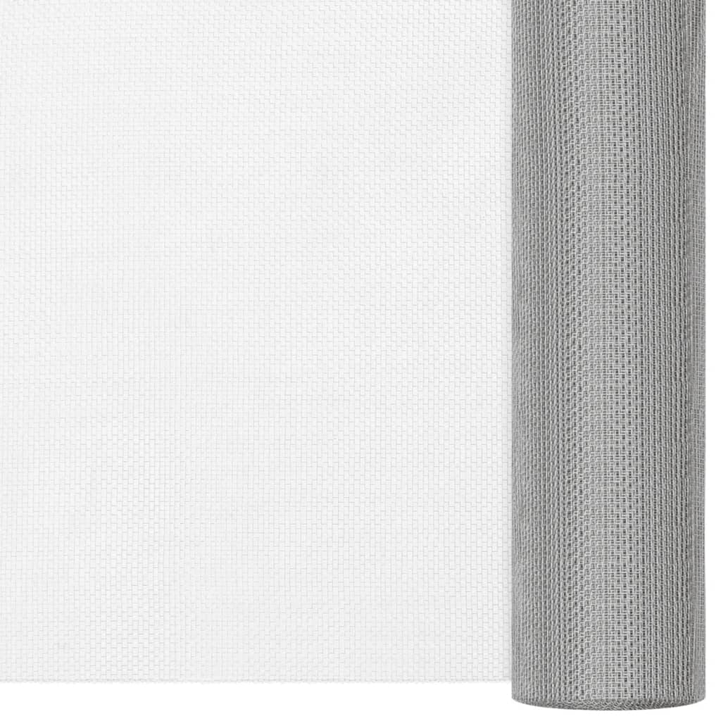 vidaXL Moustiquaire en acier inoxydable 112x500 cm Argentée