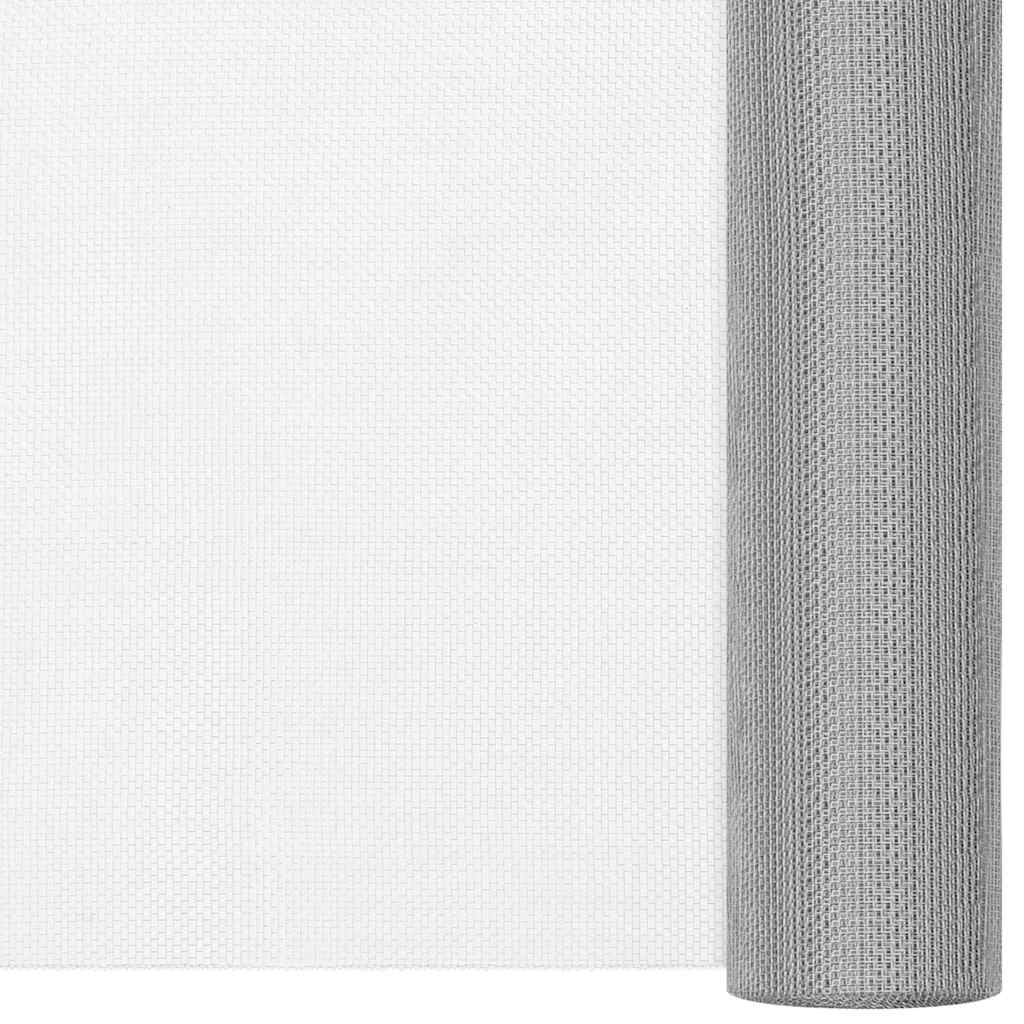 vidaXL Fliegengitter Edelstahl 112x2000 cm Silbern