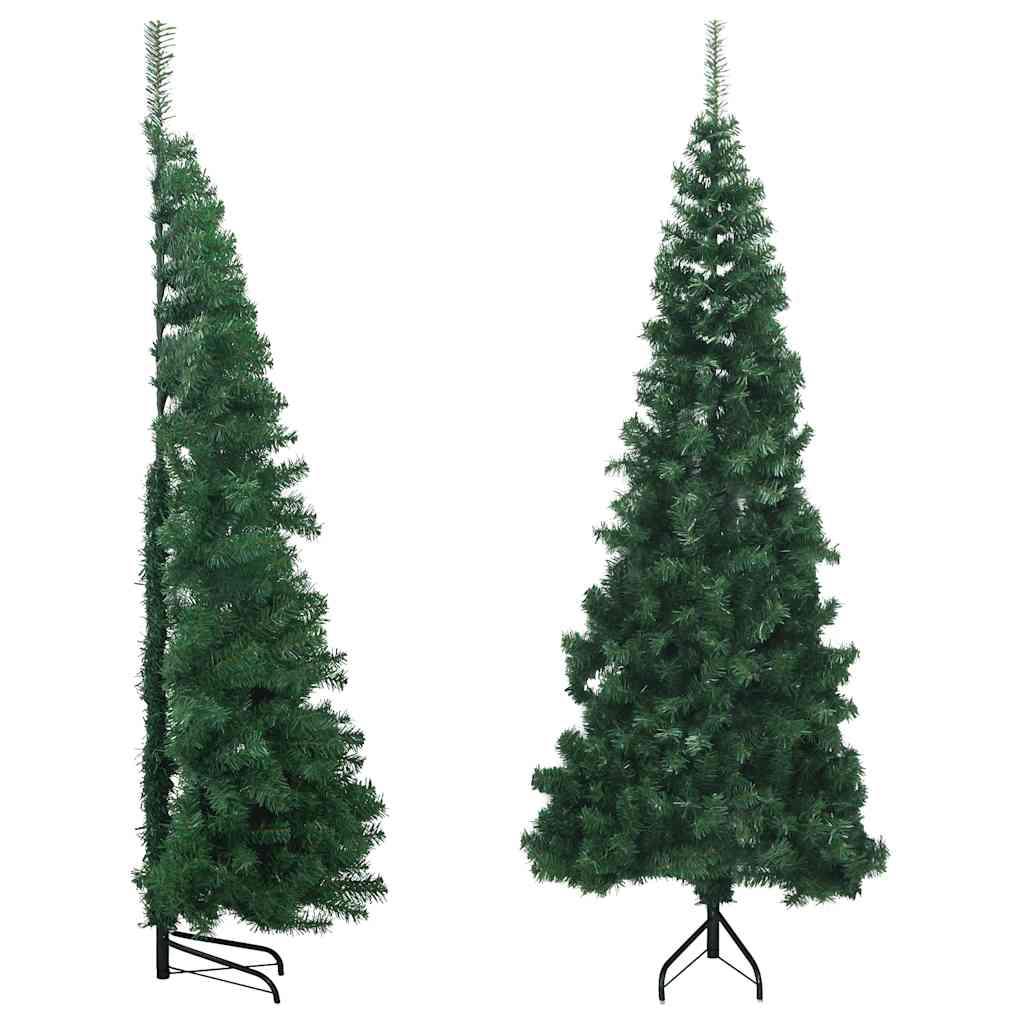 vidaXL Künstlicher Eck-Weihnachtsbaum Grün 210 cm PVC