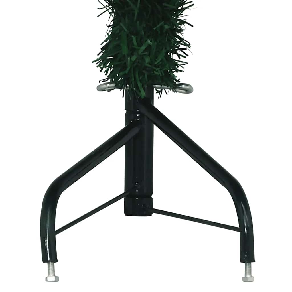 vidaXL Künstlicher Eck-Weihnachtsbaum Grün 210 cm PVC