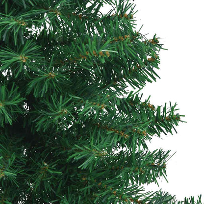 vidaXL Künstlicher Eck-Weihnachtsbaum Grün 210 cm PVC