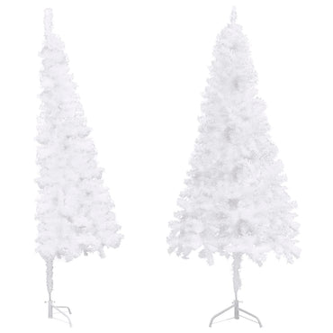 vidaXL Künstlicher Eck-Weihnachtsbaum Weiß 240 cm PVC