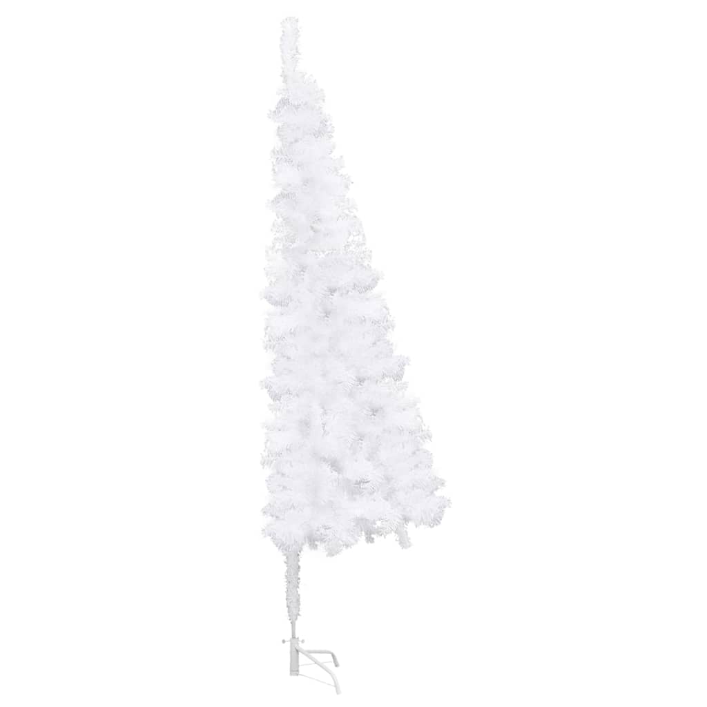 vidaXL Künstlicher Eck-Weihnachtsbaum Weiß 240 cm PVC
