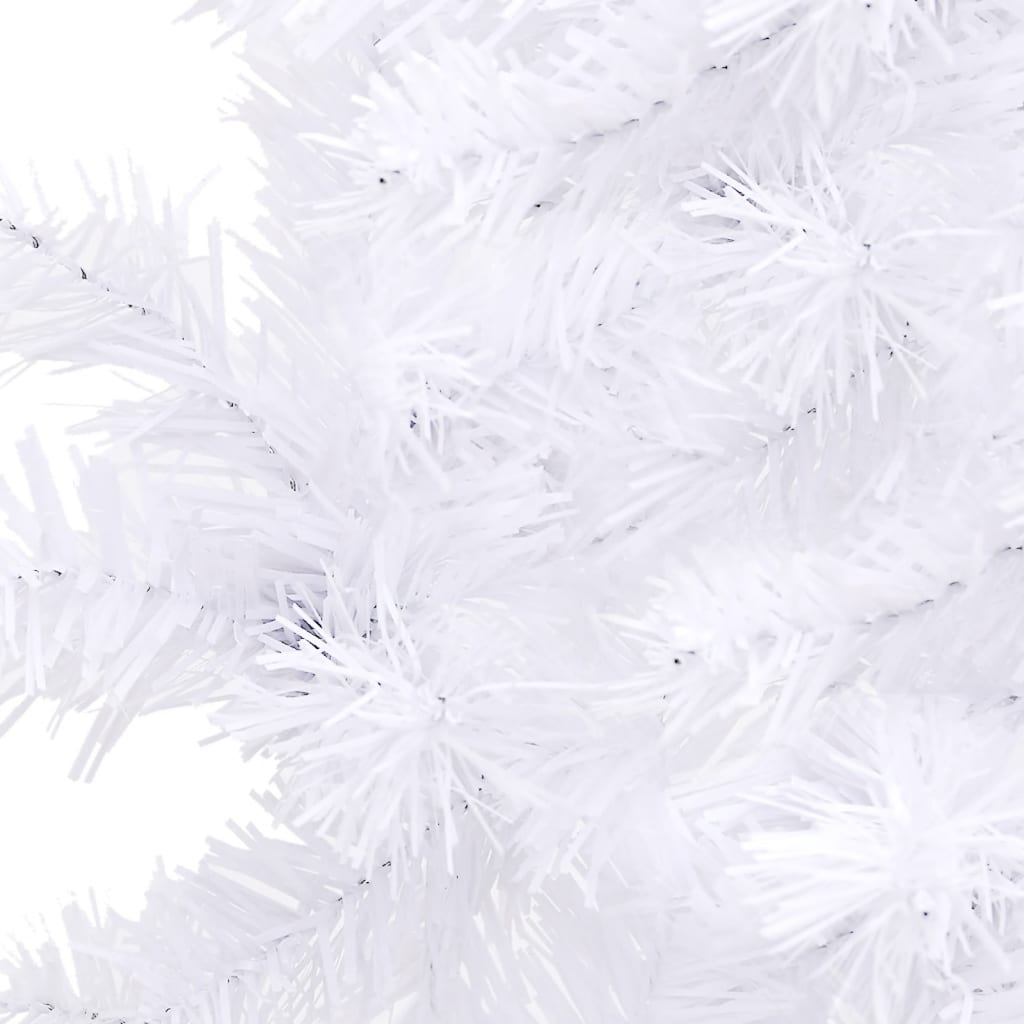 vidaXL Künstlicher Eck-Weihnachtsbaum Weiß 240 cm PVC