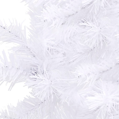 vidaXL Künstlicher Eck-Weihnachtsbaum Weiß 240 cm PVC