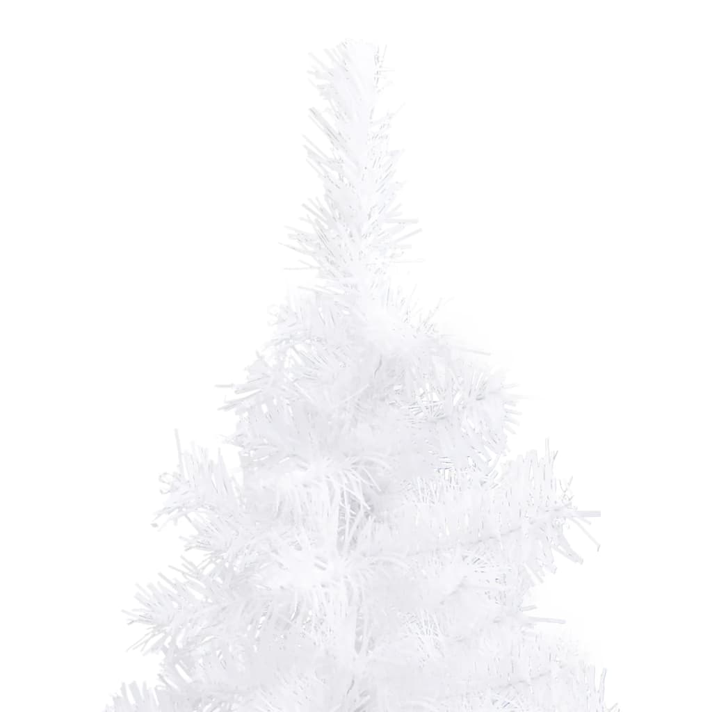 vidaXL Künstlicher Eck-Weihnachtsbaum Weiß 240 cm PVC