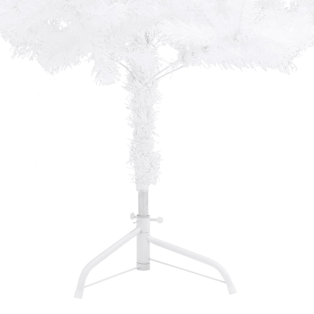 vidaXL Künstlicher Eck-Weihnachtsbaum Weiß 240 cm PVC