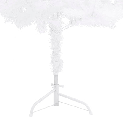 vidaXL Künstlicher Eck-Weihnachtsbaum Weiß 240 cm PVC