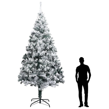 vidaXL Künstlicher Weihnachtsbaum Beschneit Grün 400 cm PVC