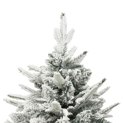 vidaXL Künstlicher Weihnachtsbaum Beschneit Grün 180 cm PVC PE