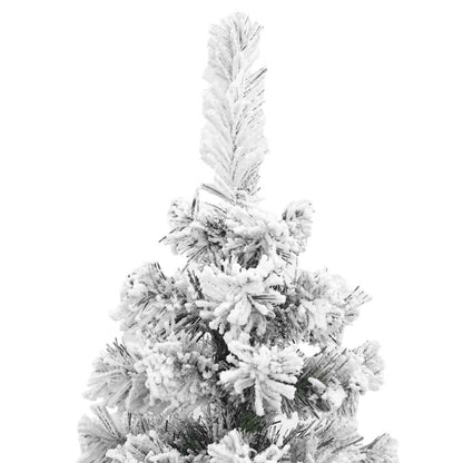 vidaXL Künstlicher Weihnachtsbaum Schlank mit Schnee Grün 120 cm PVC