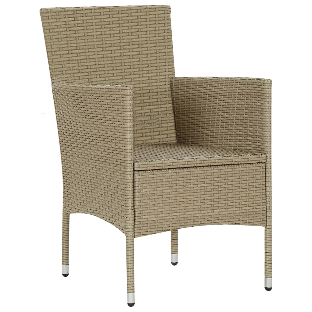 vidaXL 3-tlg. Garten-Essgruppe Beige