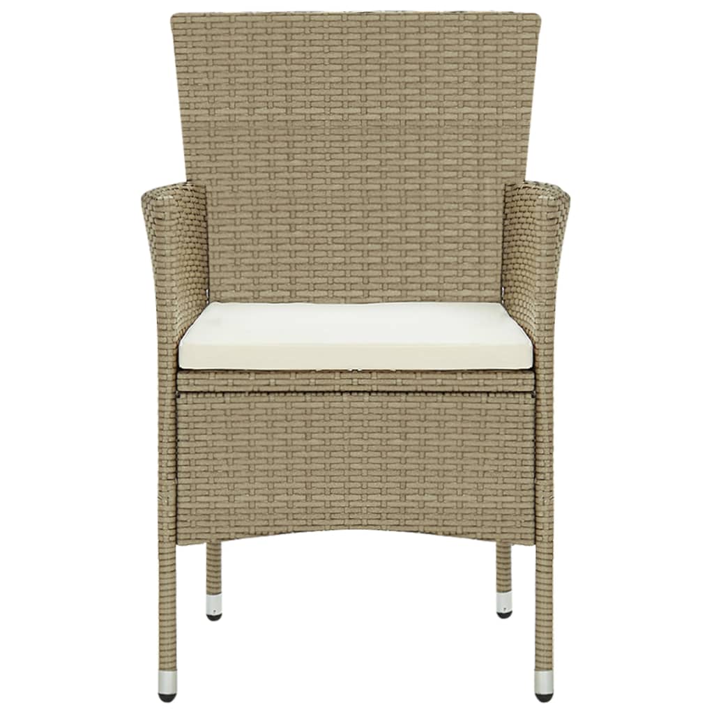 vidaXL 3-tlg. Garten-Essgruppe Beige
