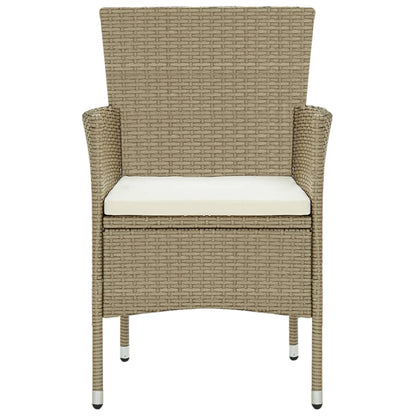 vidaXL 3-tlg. Garten-Essgruppe Beige