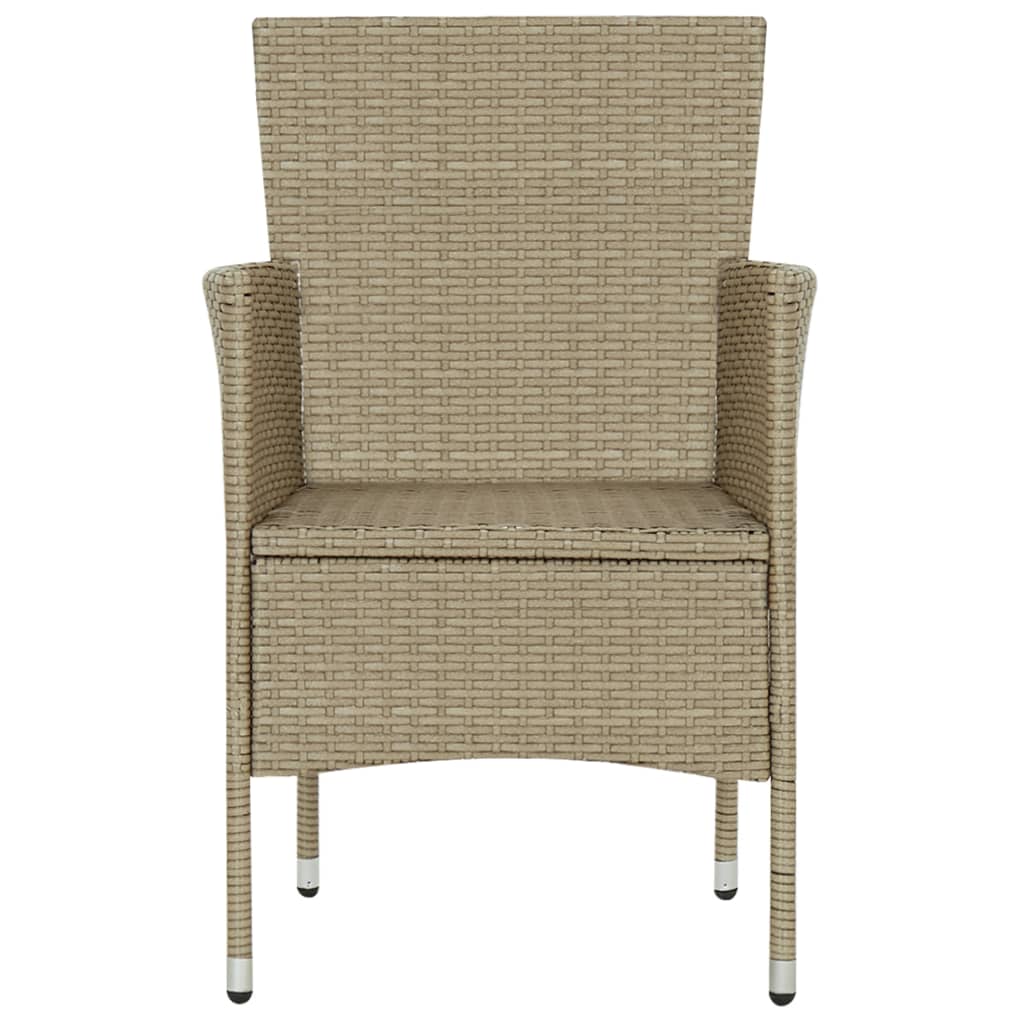 vidaXL 3-tlg. Garten-Essgruppe Beige