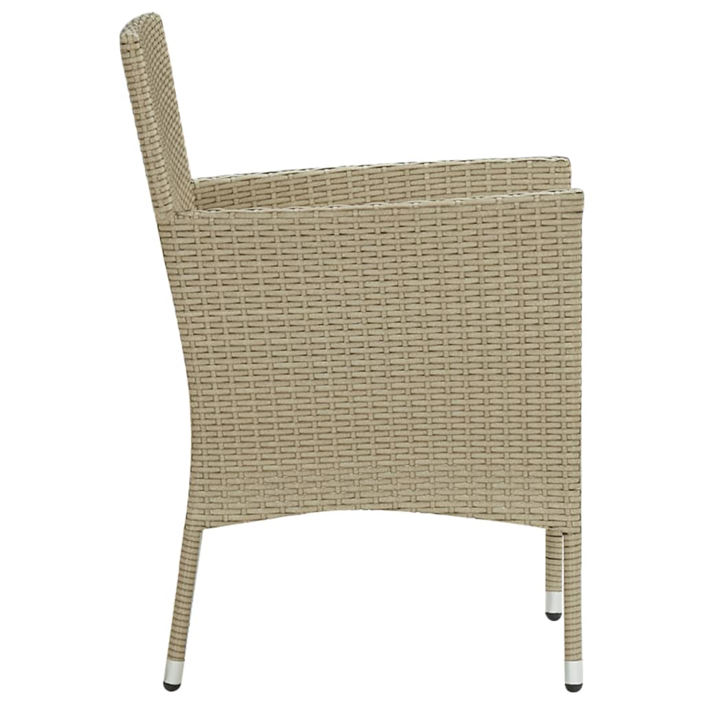 vidaXL 3-tlg. Garten-Essgruppe Beige