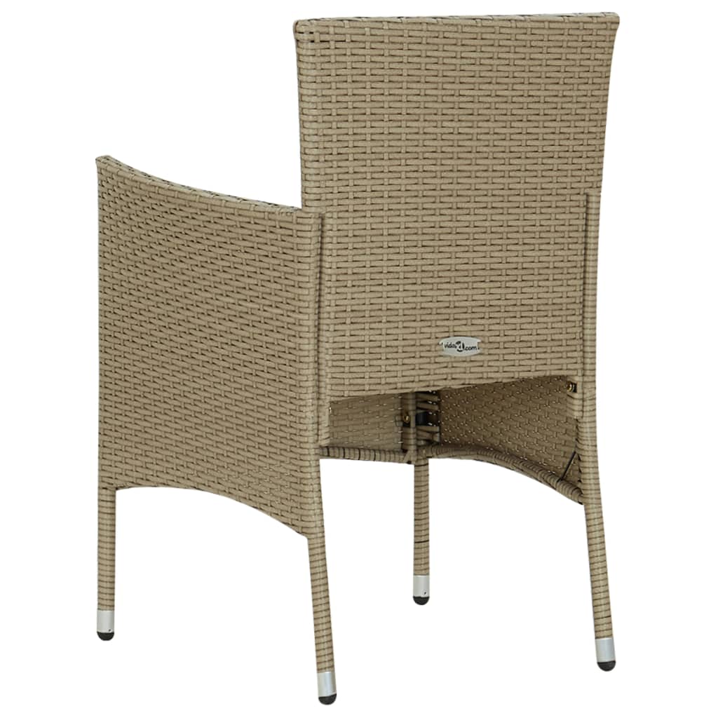 vidaXL 3-tlg. Garten-Essgruppe Beige