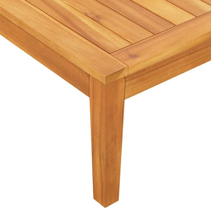 vidaXL Banc de jardin avec table et coussins blanc crème Bois d'acacia massif