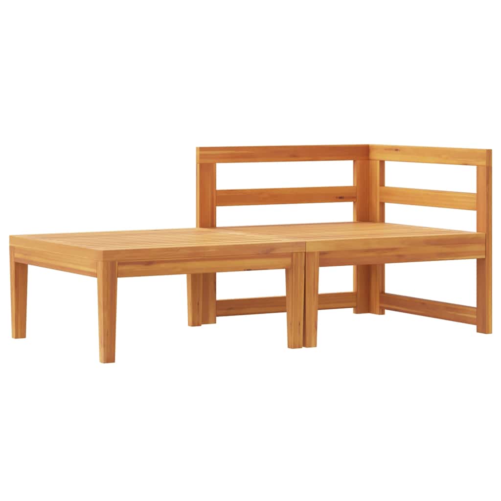 vidaXL Ensemble de salon de jardin 2 pcs avec coussins Crème Bois d'acacia