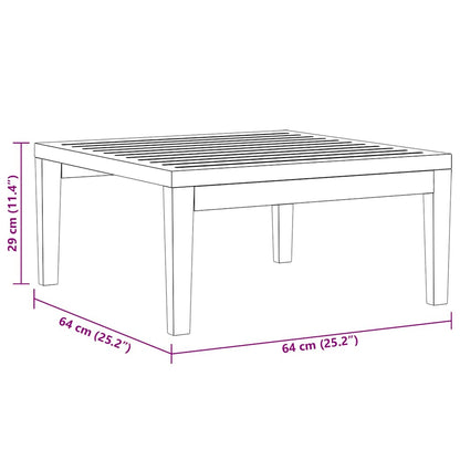 vidaXL Table de jardin 64x64x29 cm Bois d'acacia massif
