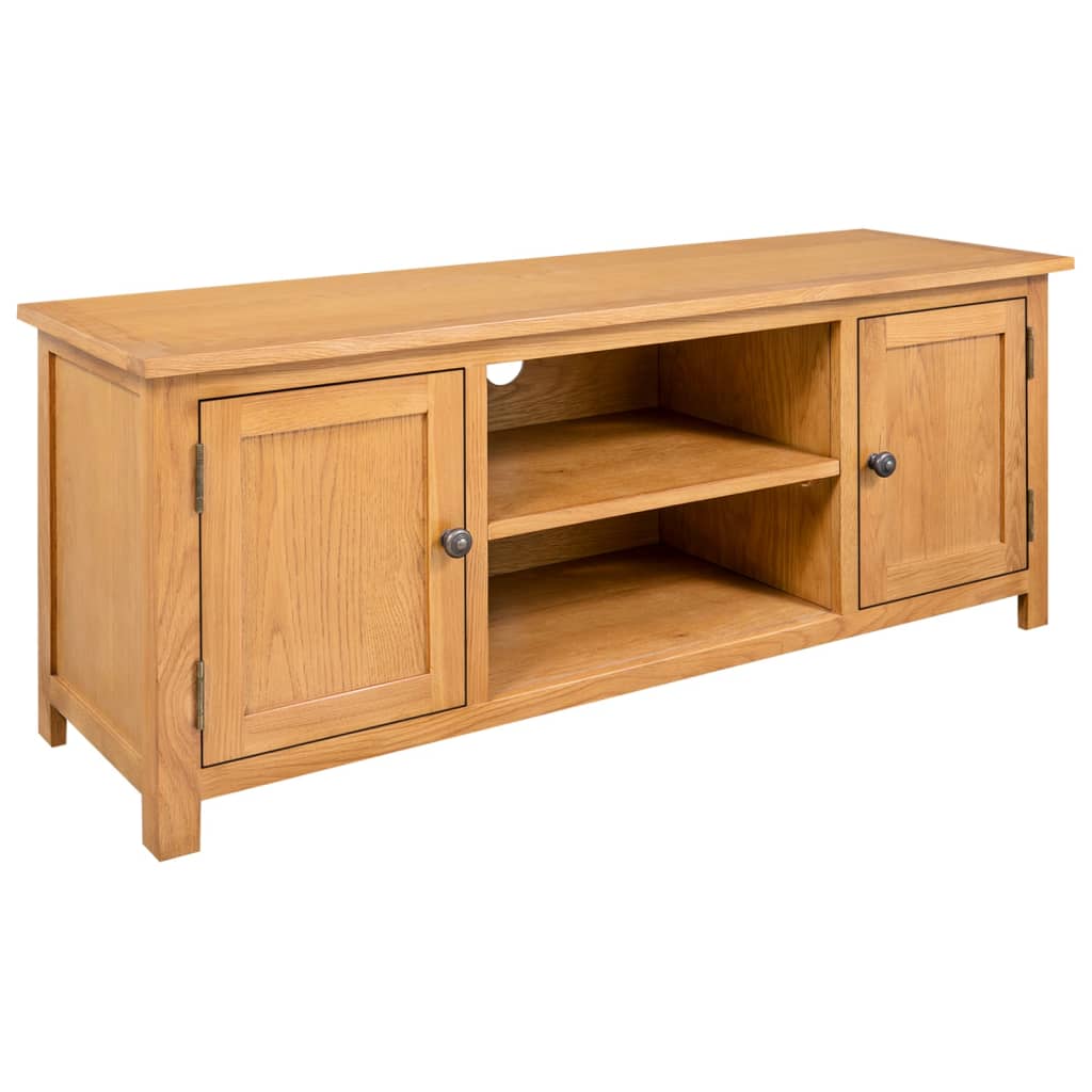 vidaXL Meuble TV 110x35x44 cm Bois de chêne massif