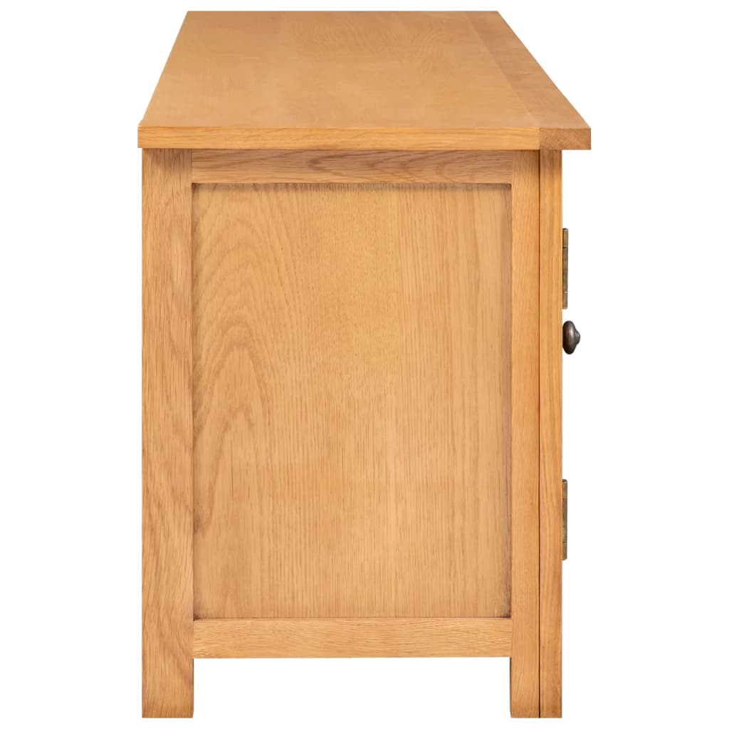 vidaXL Meuble TV 110x35x44 cm Bois de chêne massif