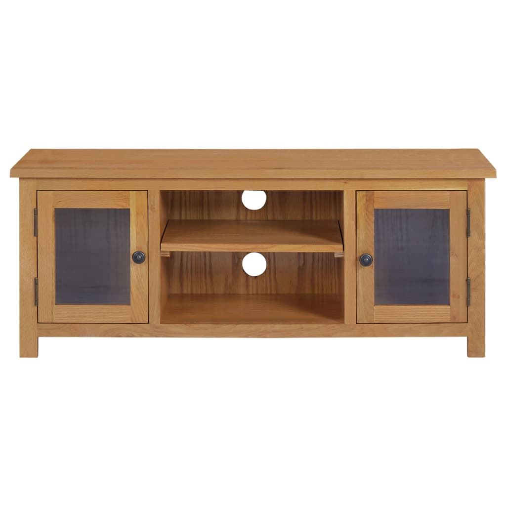 vidaXL Meuble TV 110x35x44 cm Bois de chêne massif