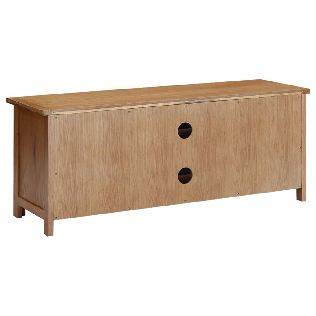 vidaXL Meuble TV 110x35x44 cm Bois de chêne massif