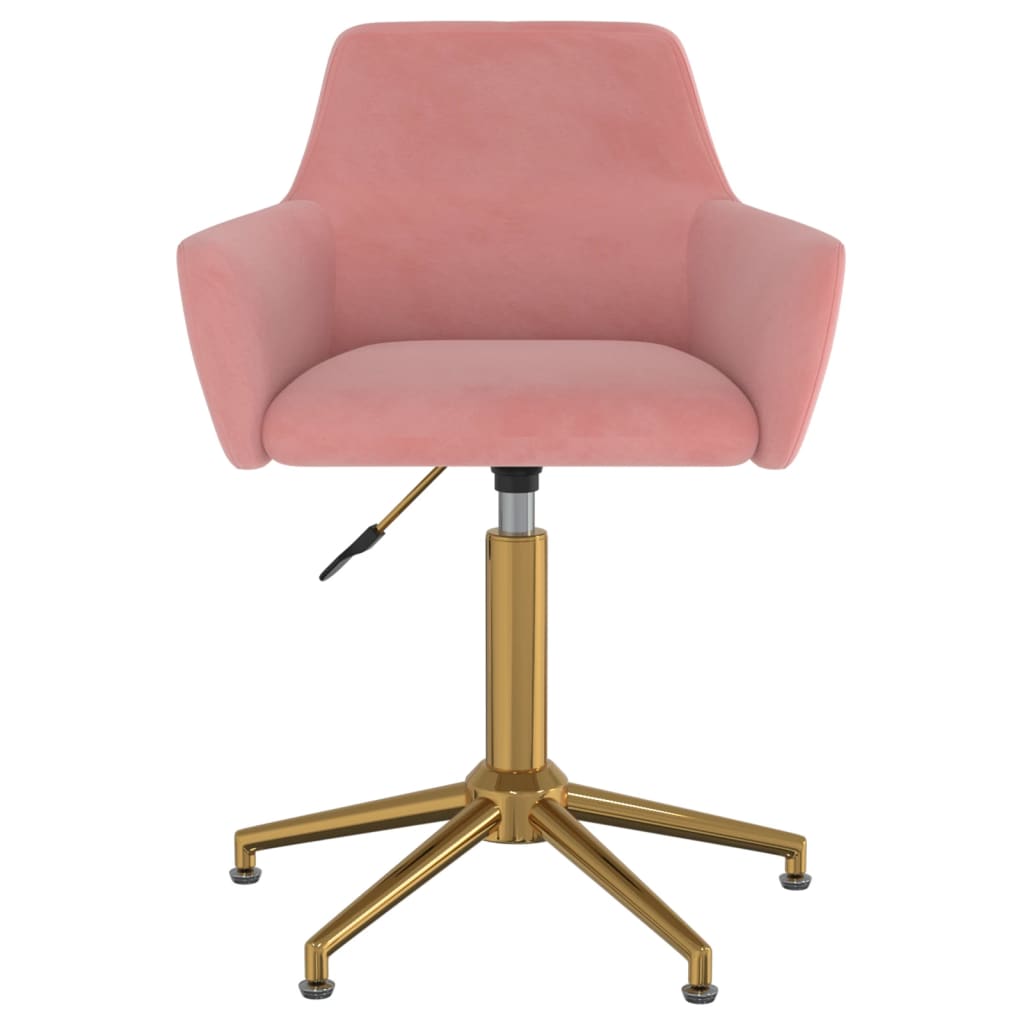 vidaXL Chaises de salle à manger 2 pcs Pivotantes Velours rose
