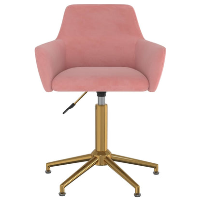 vidaXL Chaises de salle à manger 2 pcs Pivotantes Velours rose