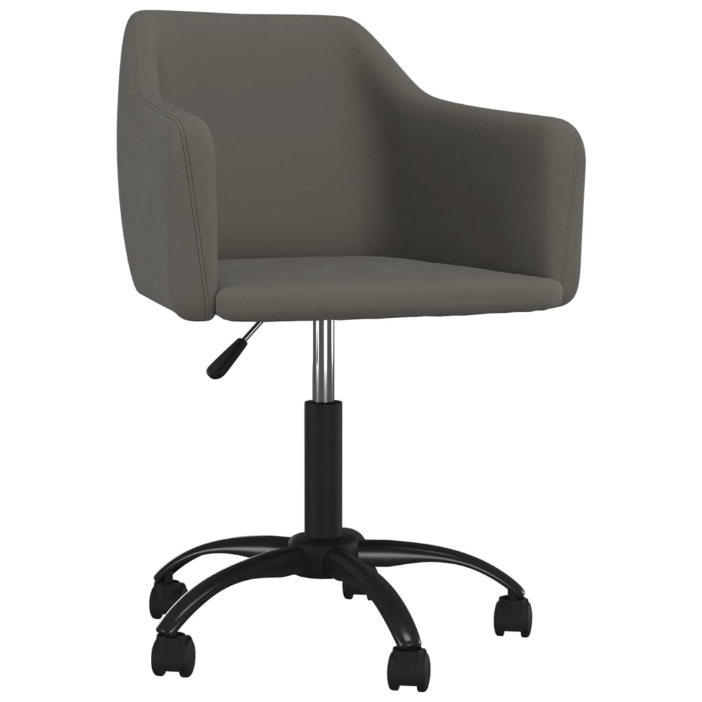 vidaXL Chaises de salle à manger 2 pcs Pivotantes Gris foncé Velours