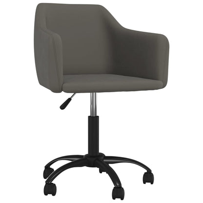 vidaXL Chaises de salle à manger 2 pcs Pivotantes Gris foncé Velours