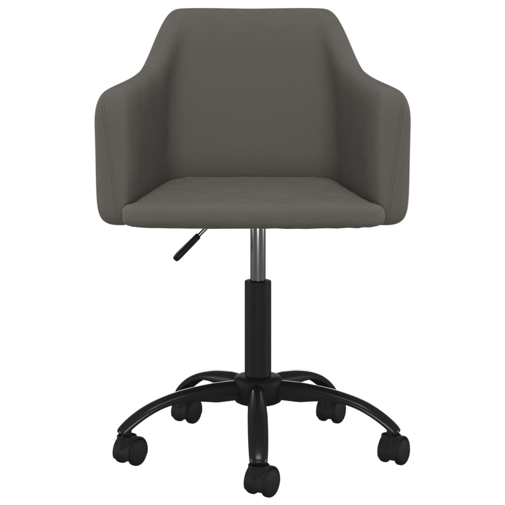 vidaXL Chaises de salle à manger 2 pcs Pivotantes Gris foncé Velours