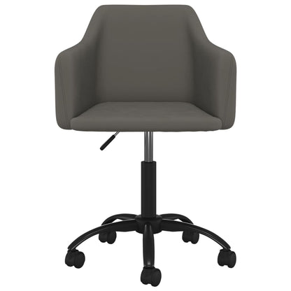 vidaXL Chaises de salle à manger 2 pcs Pivotantes Gris foncé Velours