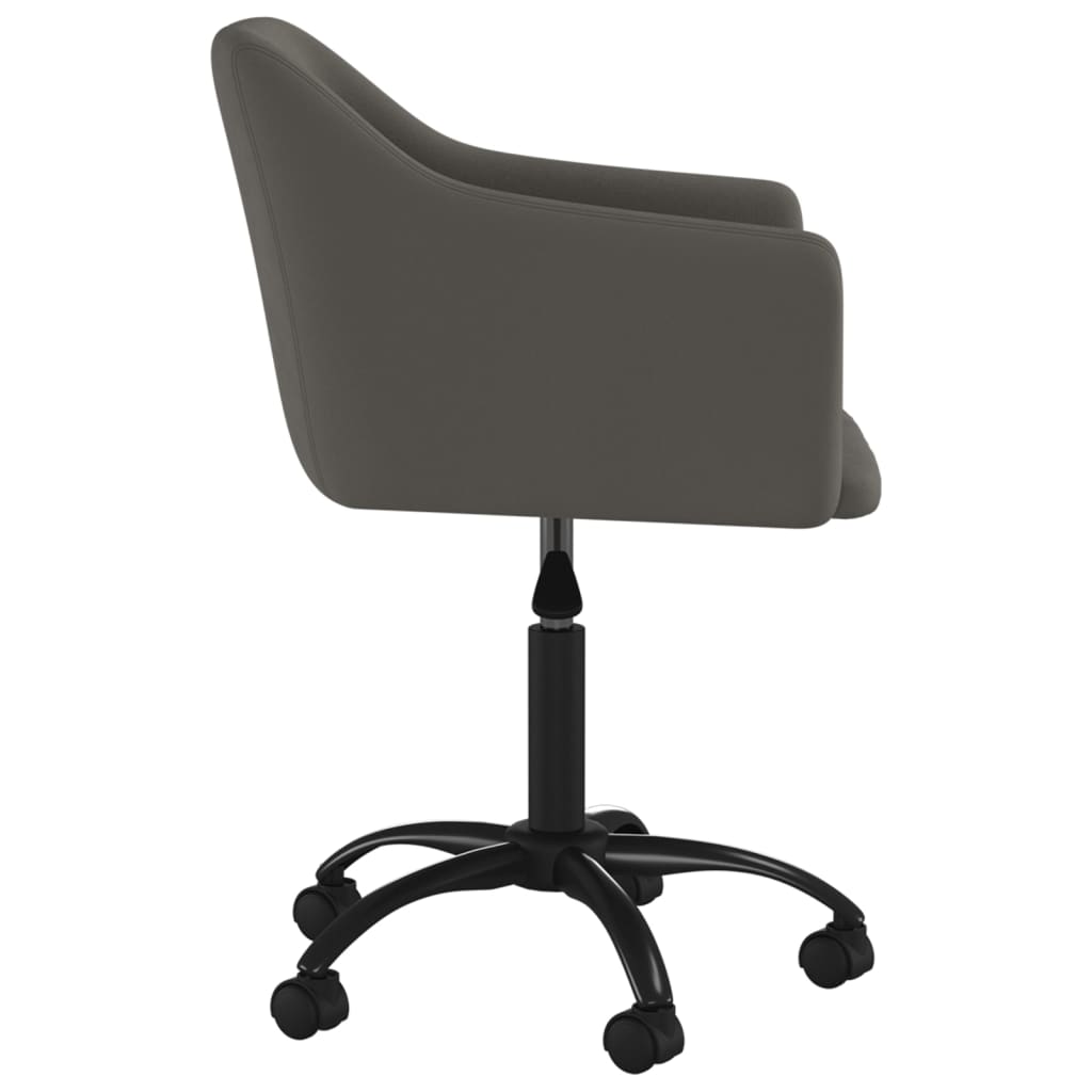 vidaXL Chaises de salle à manger 2 pcs Pivotantes Gris foncé Velours