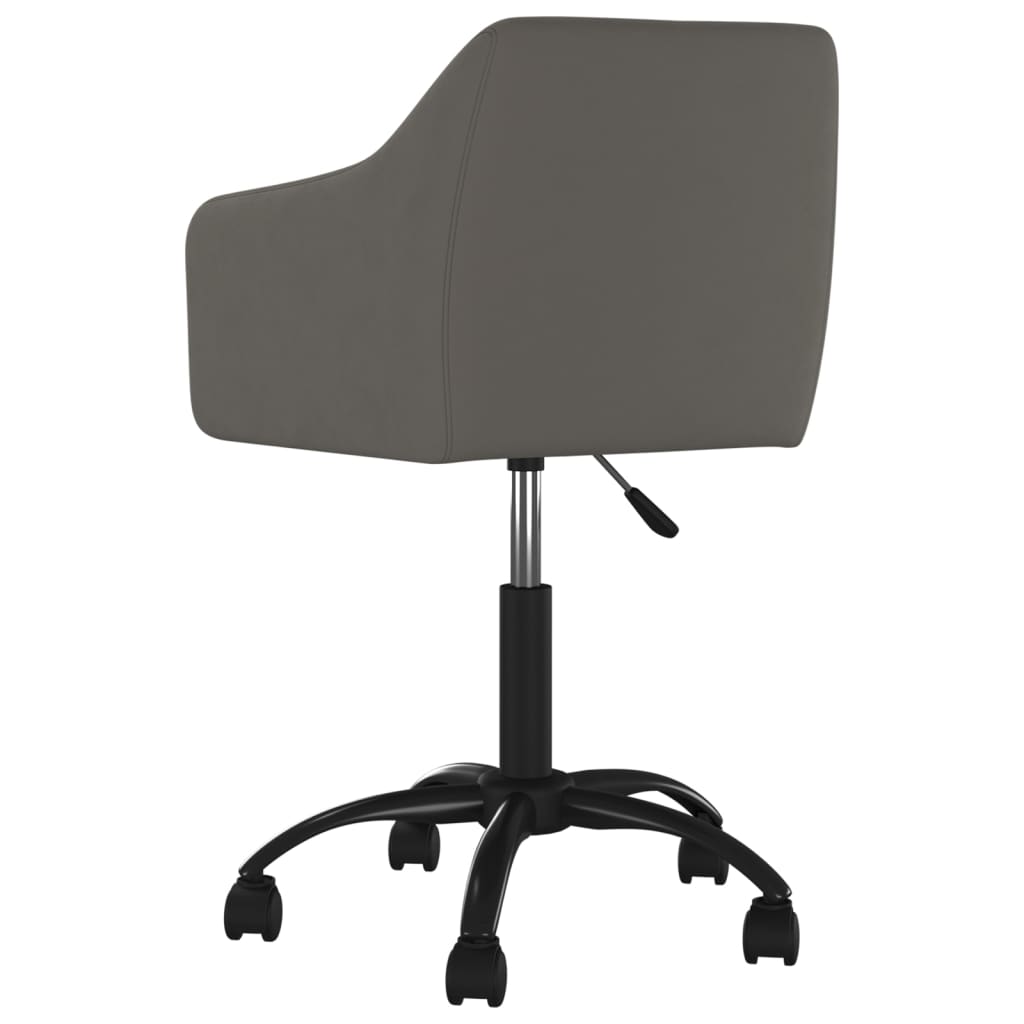 vidaXL Chaises de salle à manger 2 pcs Pivotantes Gris foncé Velours