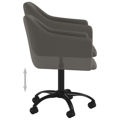 vidaXL Chaises de salle à manger 2 pcs Pivotantes Gris foncé Velours