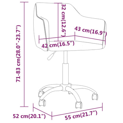 vidaXL Chaises de salle à manger 2 pcs Pivotantes Gris foncé Velours