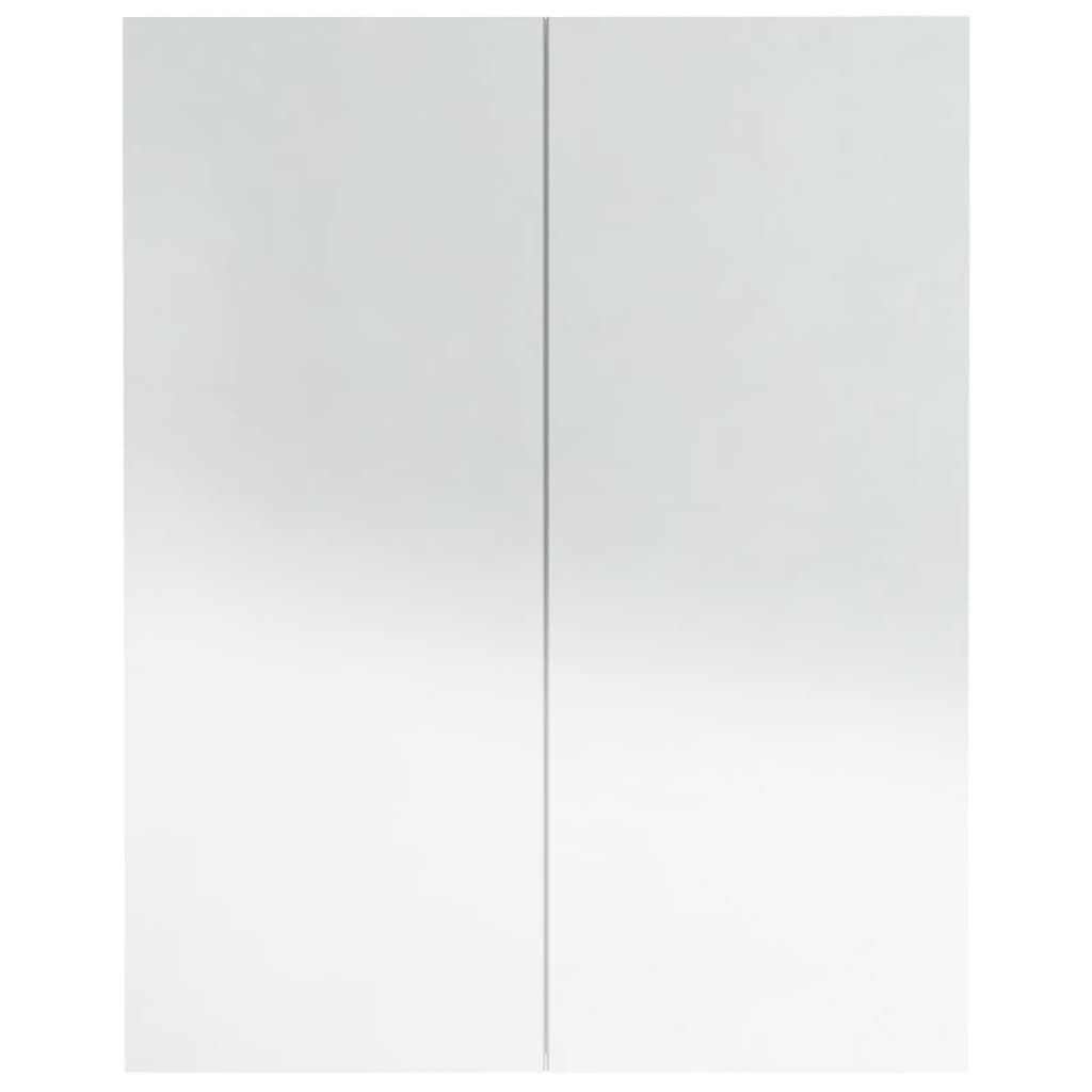 vidaXL Armoire de toilette 60x15x75 cm MDF Blanc Brillant