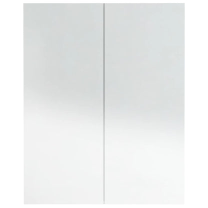 vidaXL Armoire de toilette 60x15x75 cm MDF Blanc Brillant