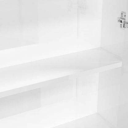 vidaXL Armoire de toilette 60x15x75 cm MDF Blanc Brillant