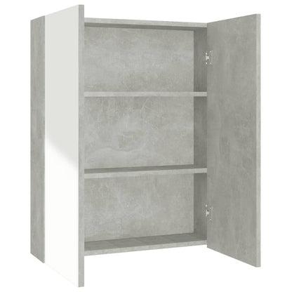 Bad-Spiegelschrank 60x15x75 cm MDF Betongrau