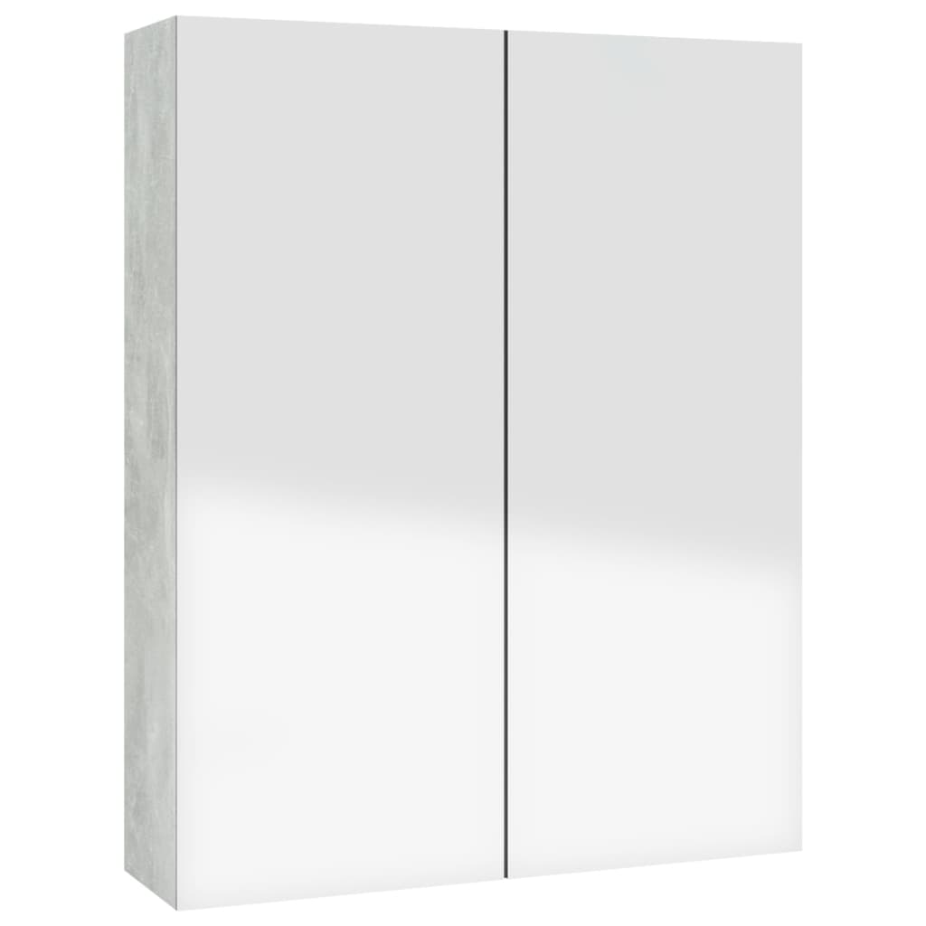 vidaXL Armoire de toilette 60x15x75 cm MDF gris béton