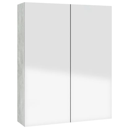 vidaXL Armoire de toilette 60x15x75 cm MDF gris béton