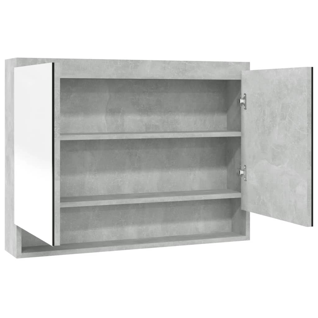 vidaXL Armoire de toilette 80x15x60 cm MDF Gris béton