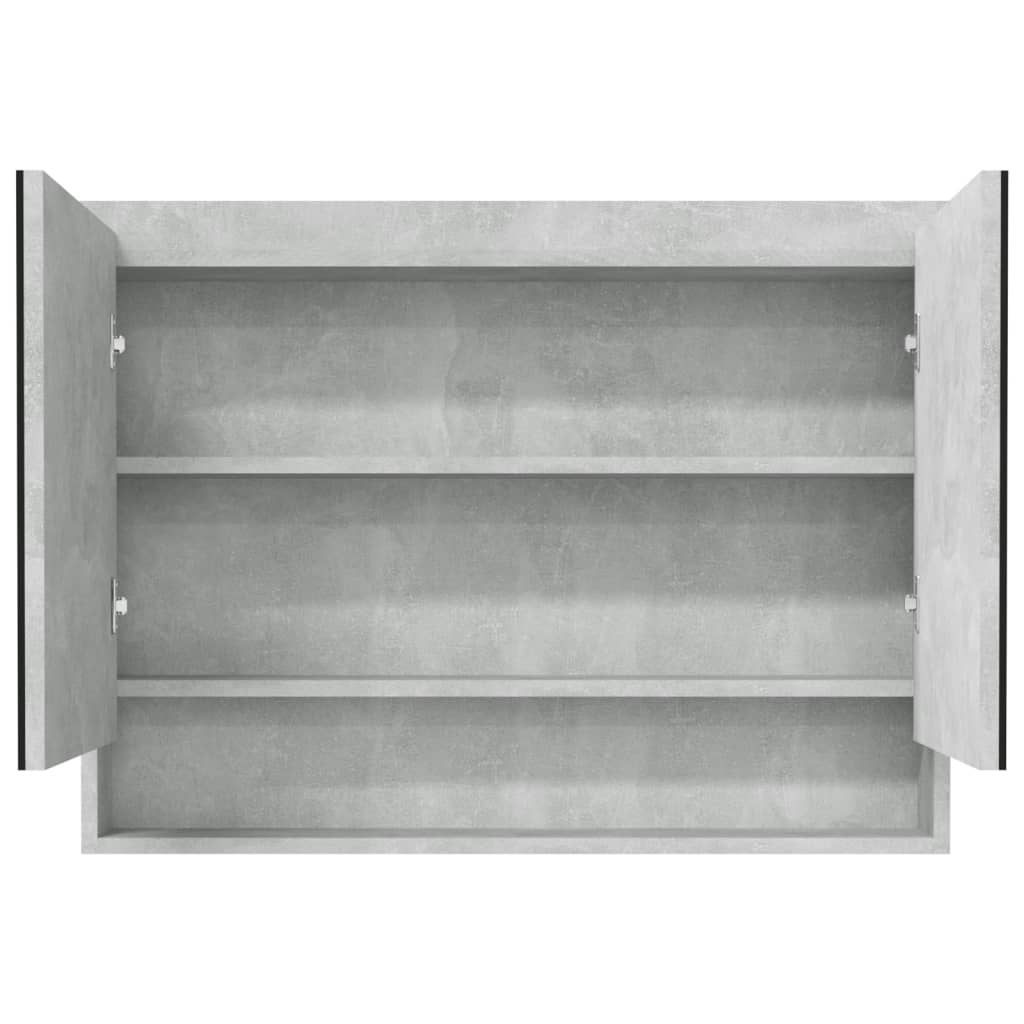 vidaXL Armoire de toilette 80x15x60 cm MDF Gris béton